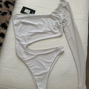 Fashion Nova White Bodysuit